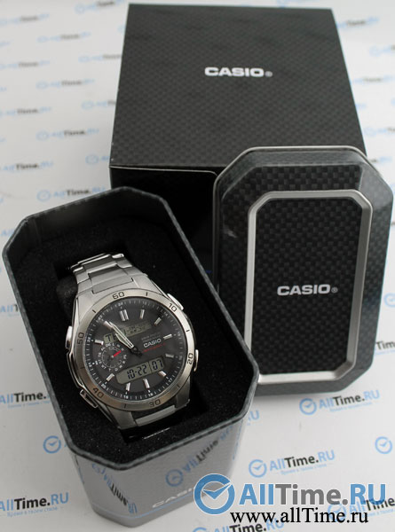 Японские наручные часы Casio Radio Controlled WVA-M650D-1A с хронографом