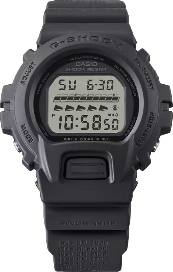 Японские наручные часы Casio G-SHOCK DW-6640RE-1 с хронографом