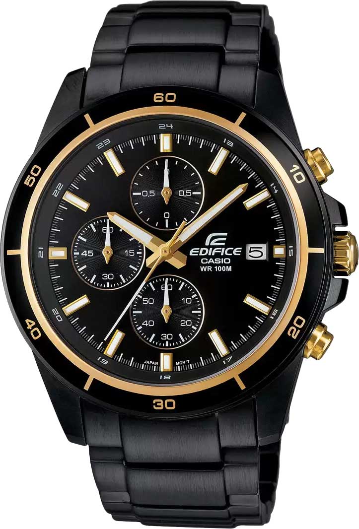 Японские наручные часы Casio Edifice EFR-526BK-1A9 с хронографом