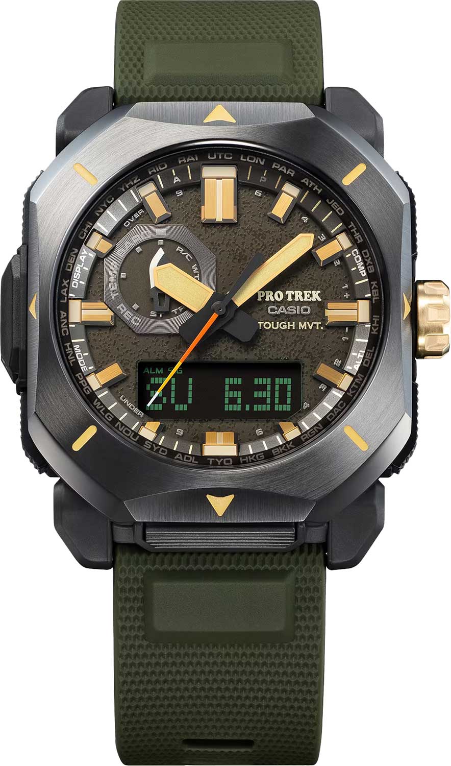 Японские наручные часы Casio Pro Trek PRW-6900Y-3E с хронографом