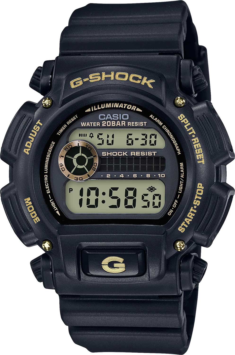 Японские наручные часы Casio G-SHOCK DW-9052GBX-1A9 с хронографом