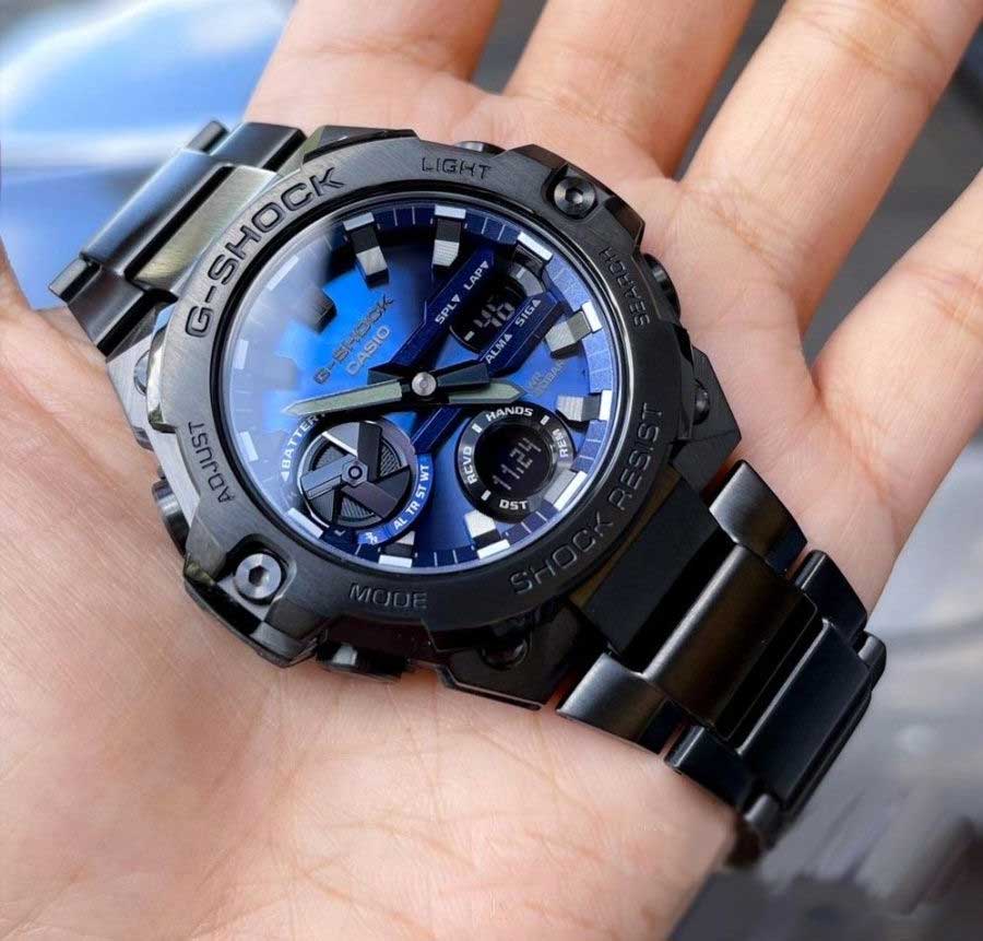 Японские наручные часы Casio G-SHOCK GST-B400BD-1A2 с хронографом