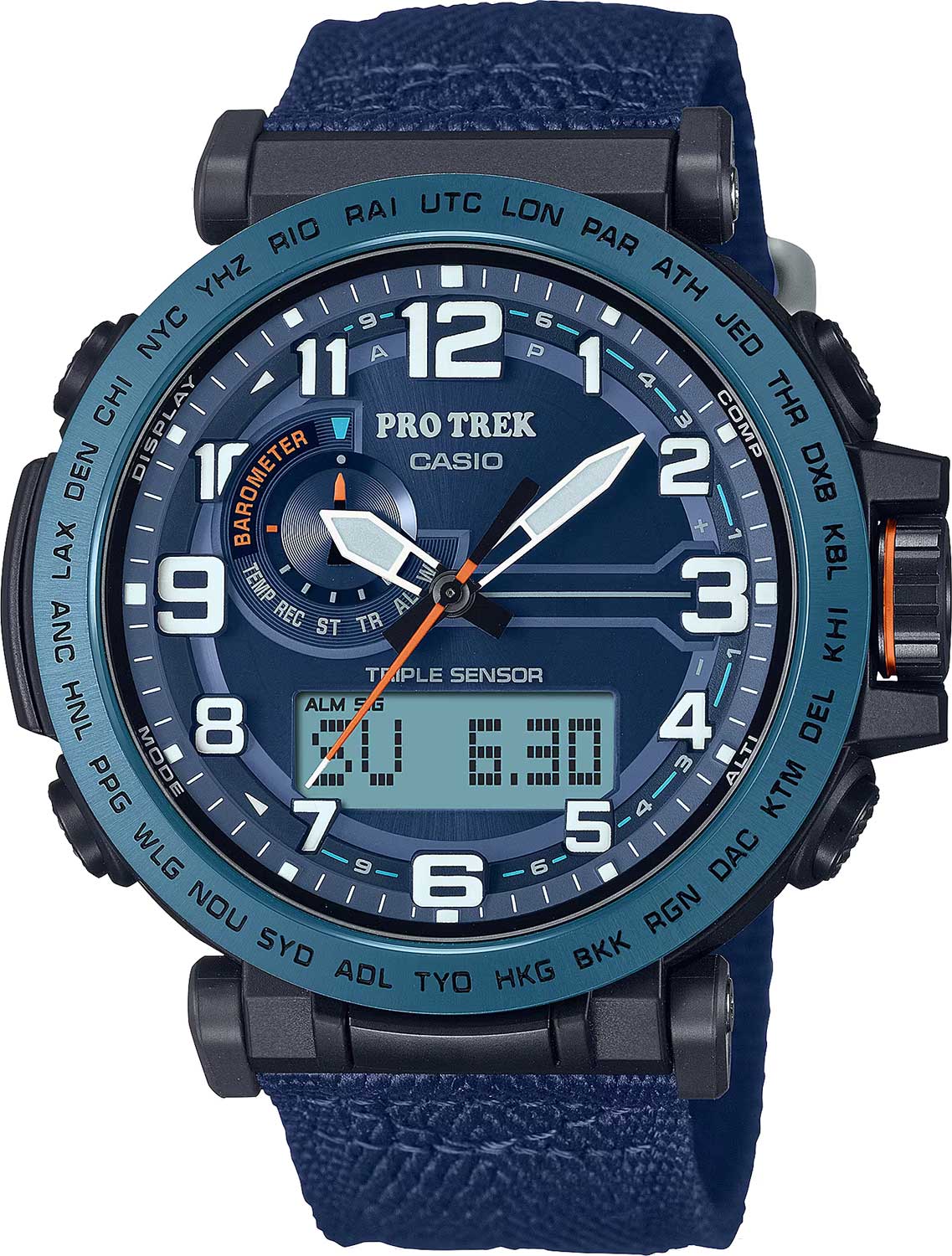 Японские наручные часы Casio Pro Trek PRG-601YB-2 с хронографом