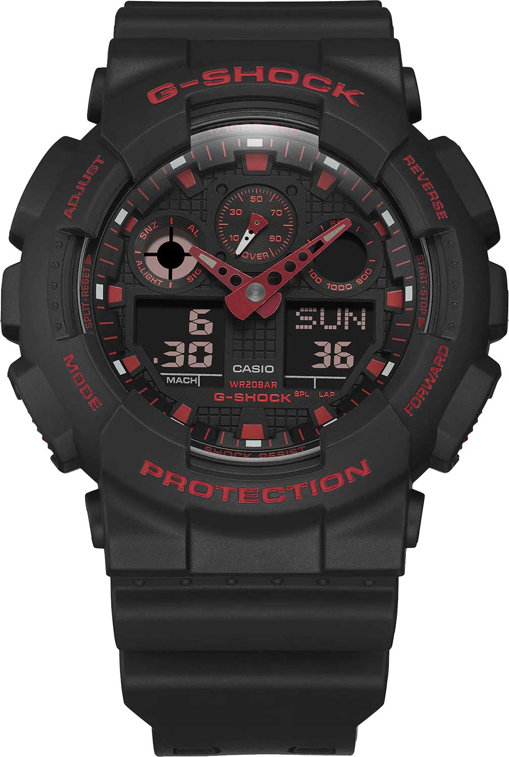 Японские наручные часы Casio G-SHOCK GA-100BNR-1A с хронографом