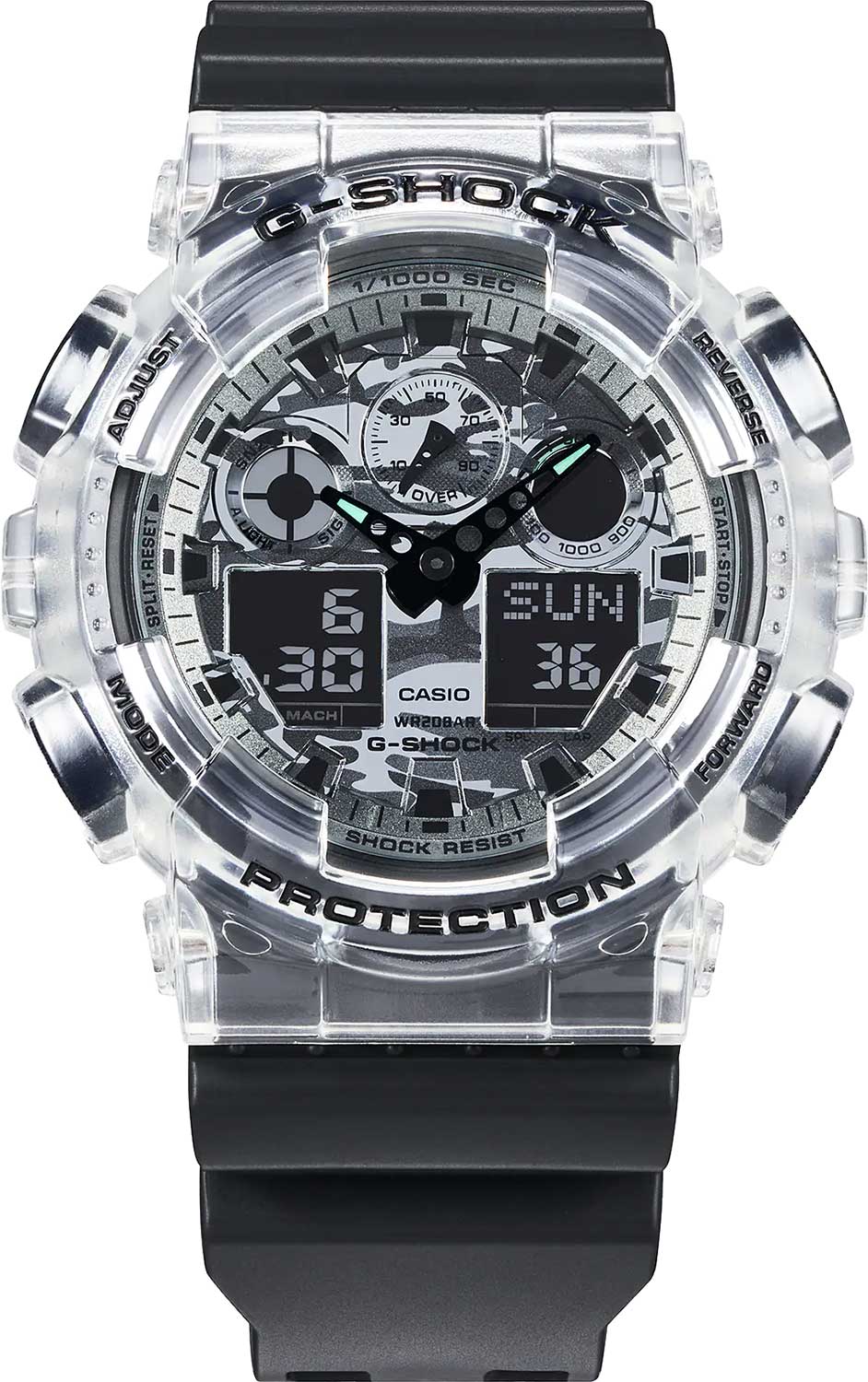 Японские наручные часы Casio G-SHOCK GA-100SKC-1A с хронографом