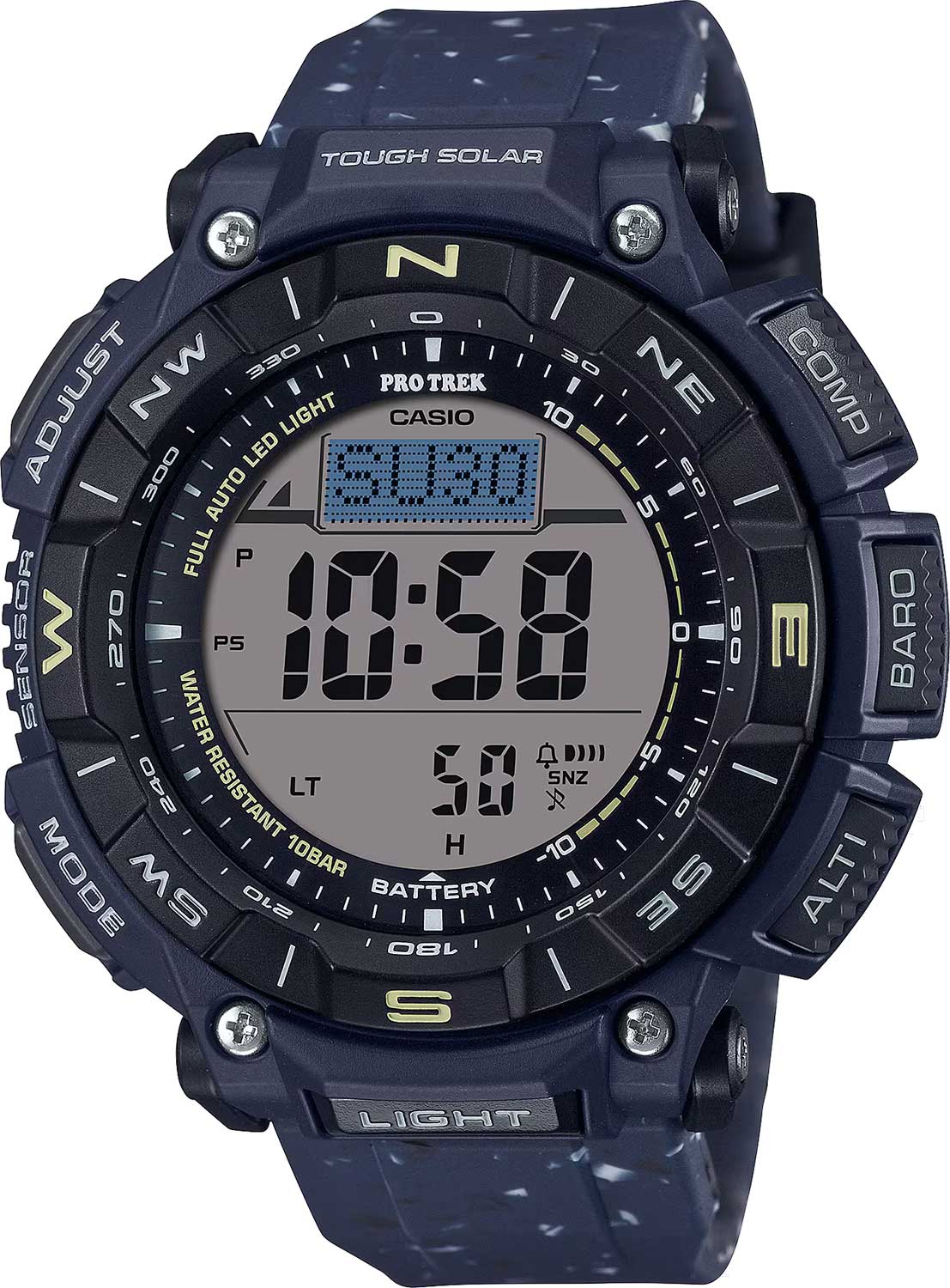 Японские наручные часы Casio Pro Trek PRG-340SC-2 с хронографом