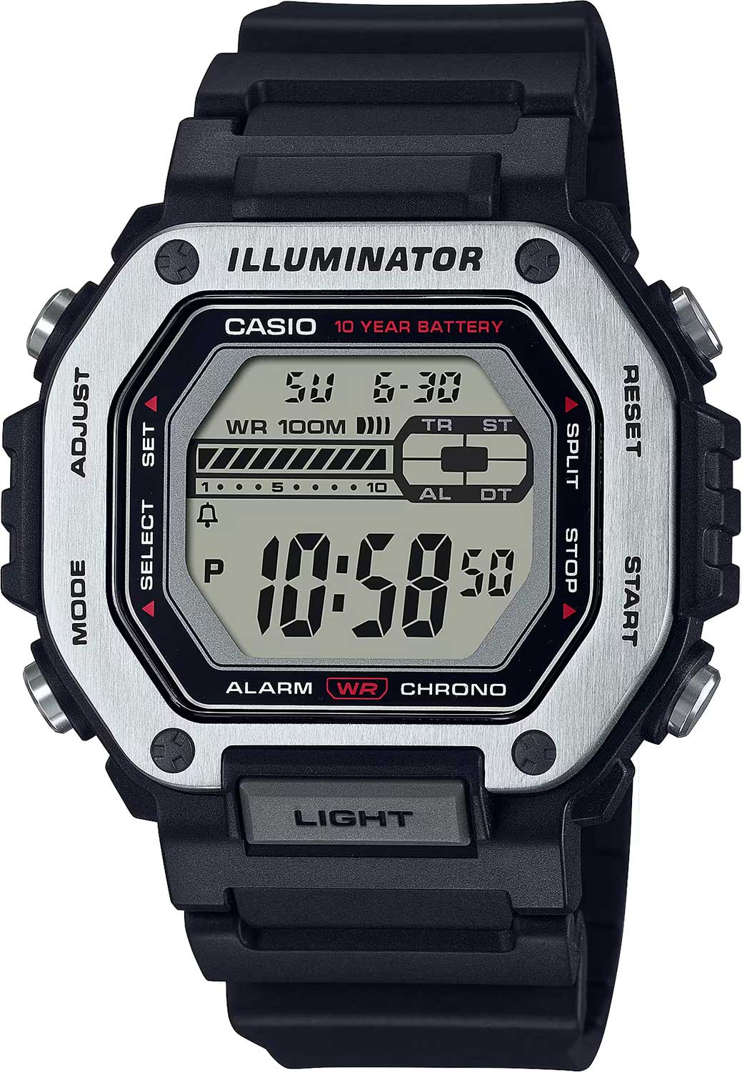 Японские наручные часы Casio Collection MWD-110H-1A с хронографом