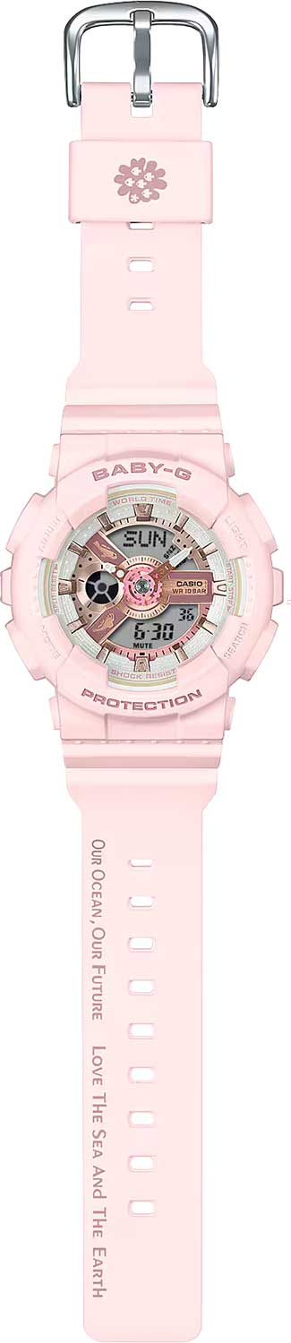 Японские наручные часы Casio Baby-G BA-110AQ-4A с хронографом