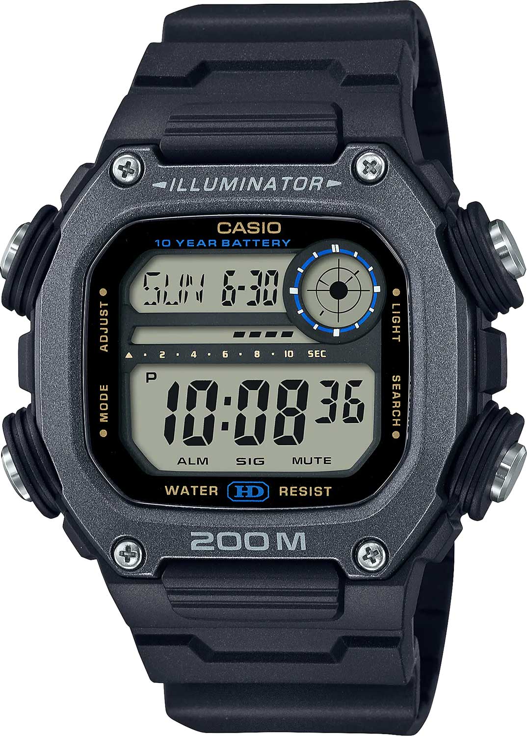 Японские наручные часы Casio Collection DW-291HX-1A с хронографом