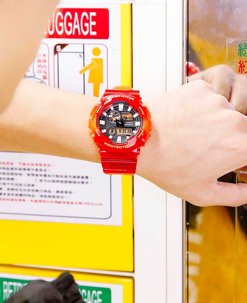 Японские наручные часы Casio G-SHOCK GAX-100MSA-4A с хронографом