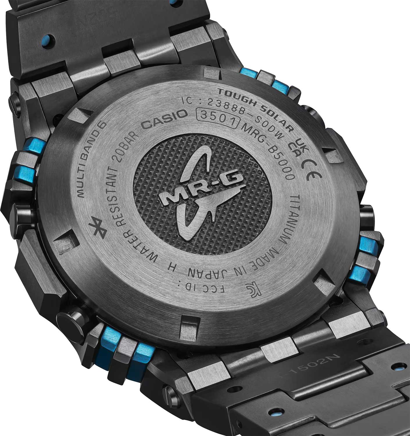 Японские титановые наручные часы Casio G-SHOCK MRG-B5000BA-1 с хронографом