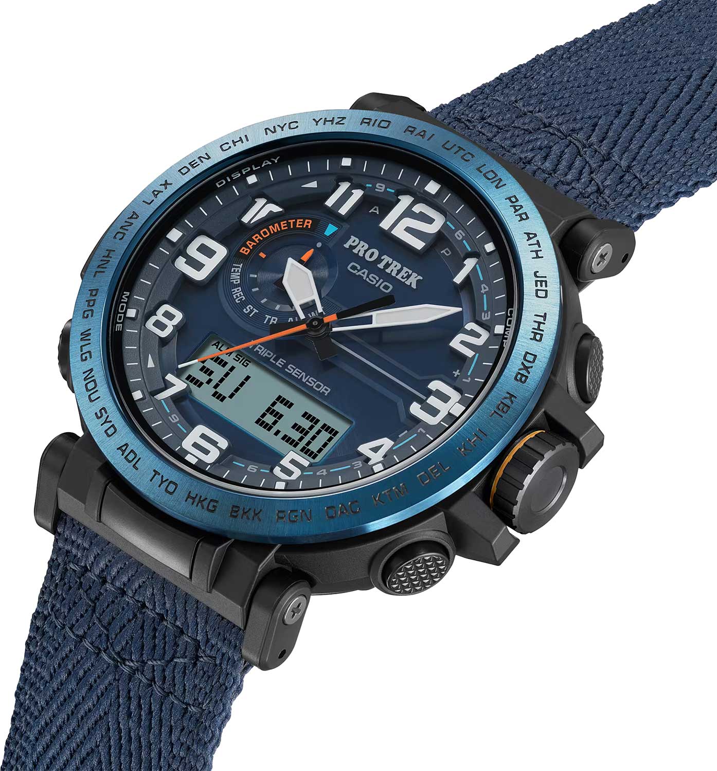 Японские наручные часы Casio Pro Trek PRG-601YB-2 с хронографом