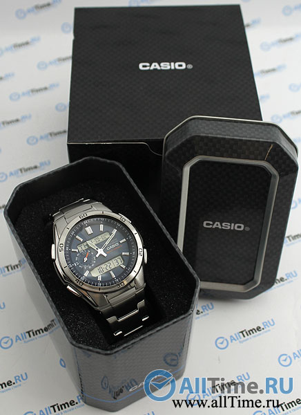 Японские наручные часы Casio Radio Controlled WVA-M650D-2A с хронографом