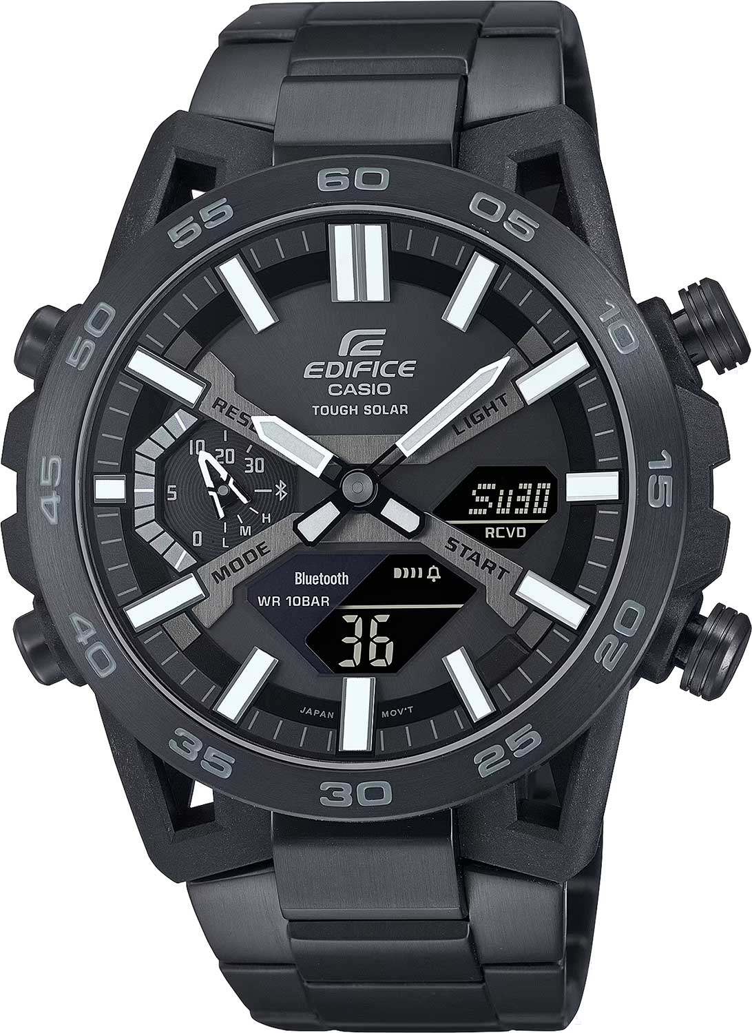 Японские наручные часы Casio Edifice ECB-2000DC-1B с хронографом