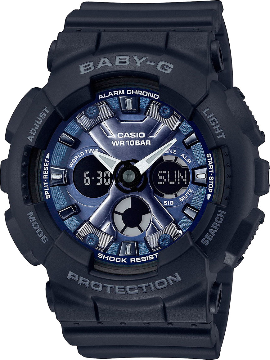 Японские наручные часы Casio Baby-G BA-130-1A2ER с хронографом