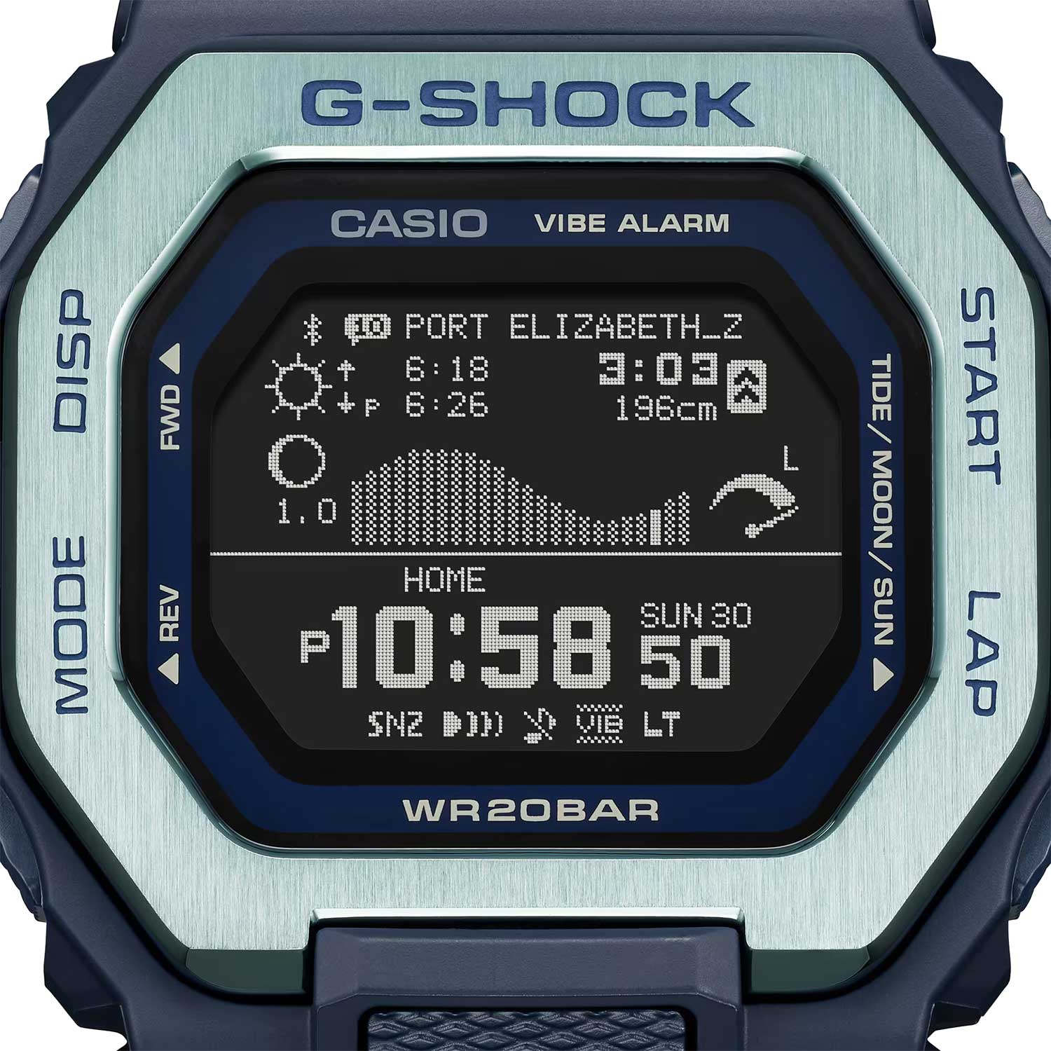 Японские спортивные наручные часы Casio G-SHOCK GBX-100TT-2E с хронографом