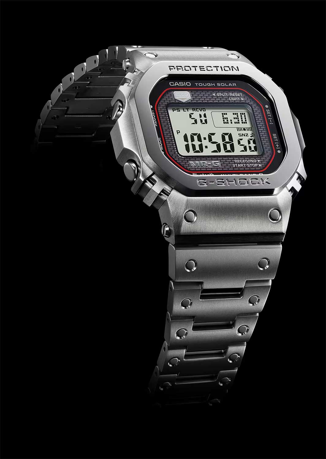 Японские титановые наручные часы Casio G-SHOCK MRG-B5000D-1 с хронографом