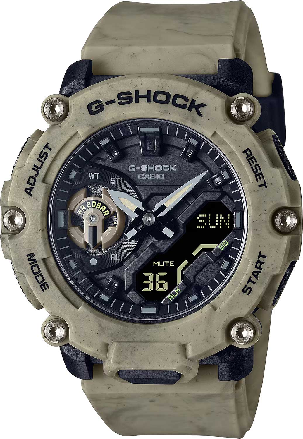Японские наручные часы Casio G-SHOCK GA-2200SL-5A с хронографом