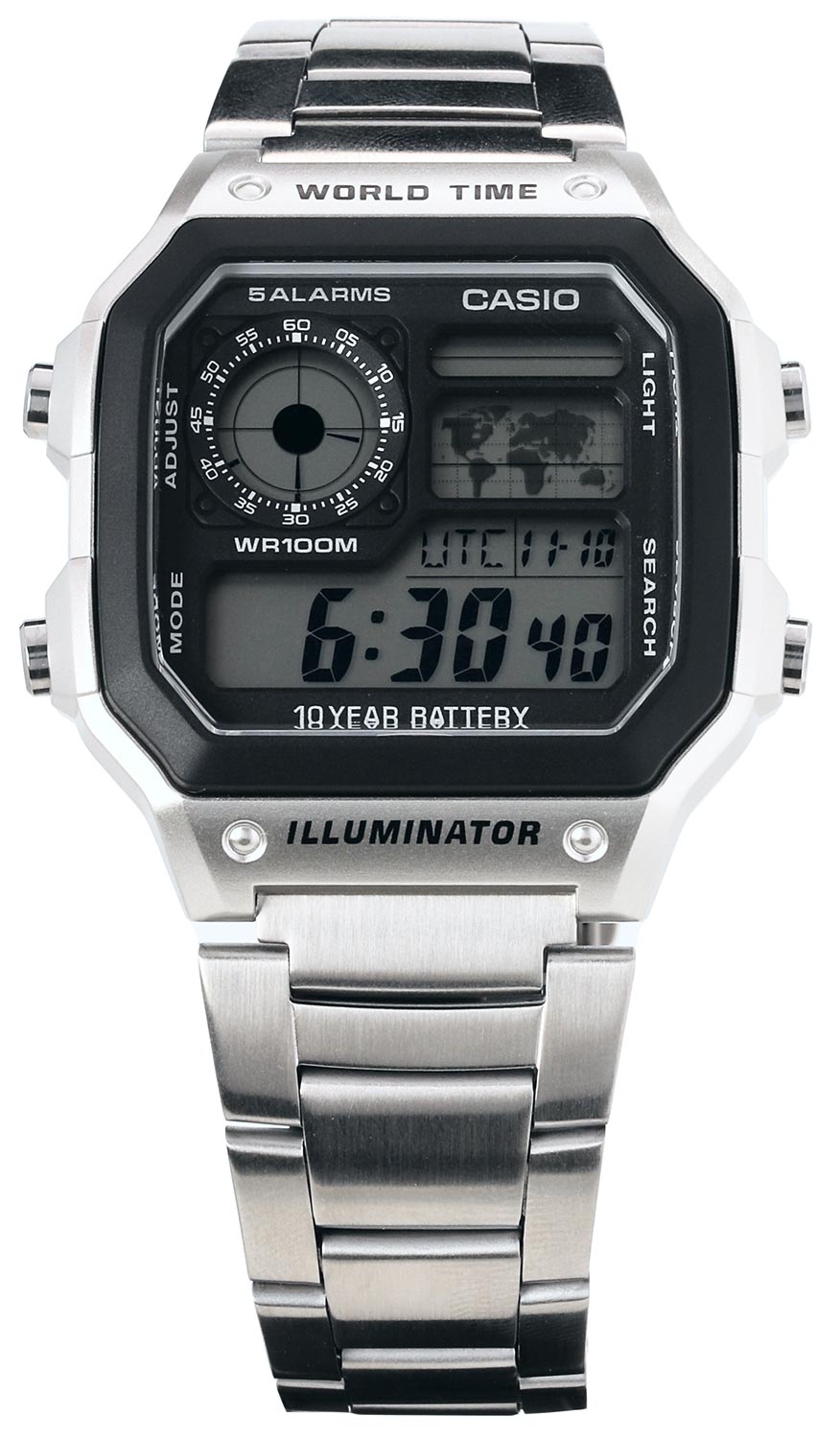 Японские наручные часы Casio Illuminator AE-1200WHD-1A с хронографом