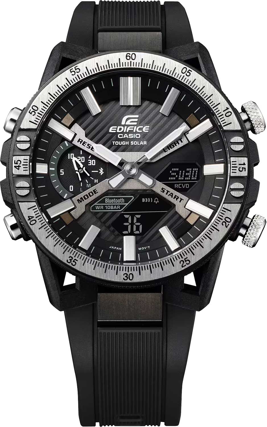 Японские наручные часы Casio Edifice ECB-2000TP-1A с хронографом