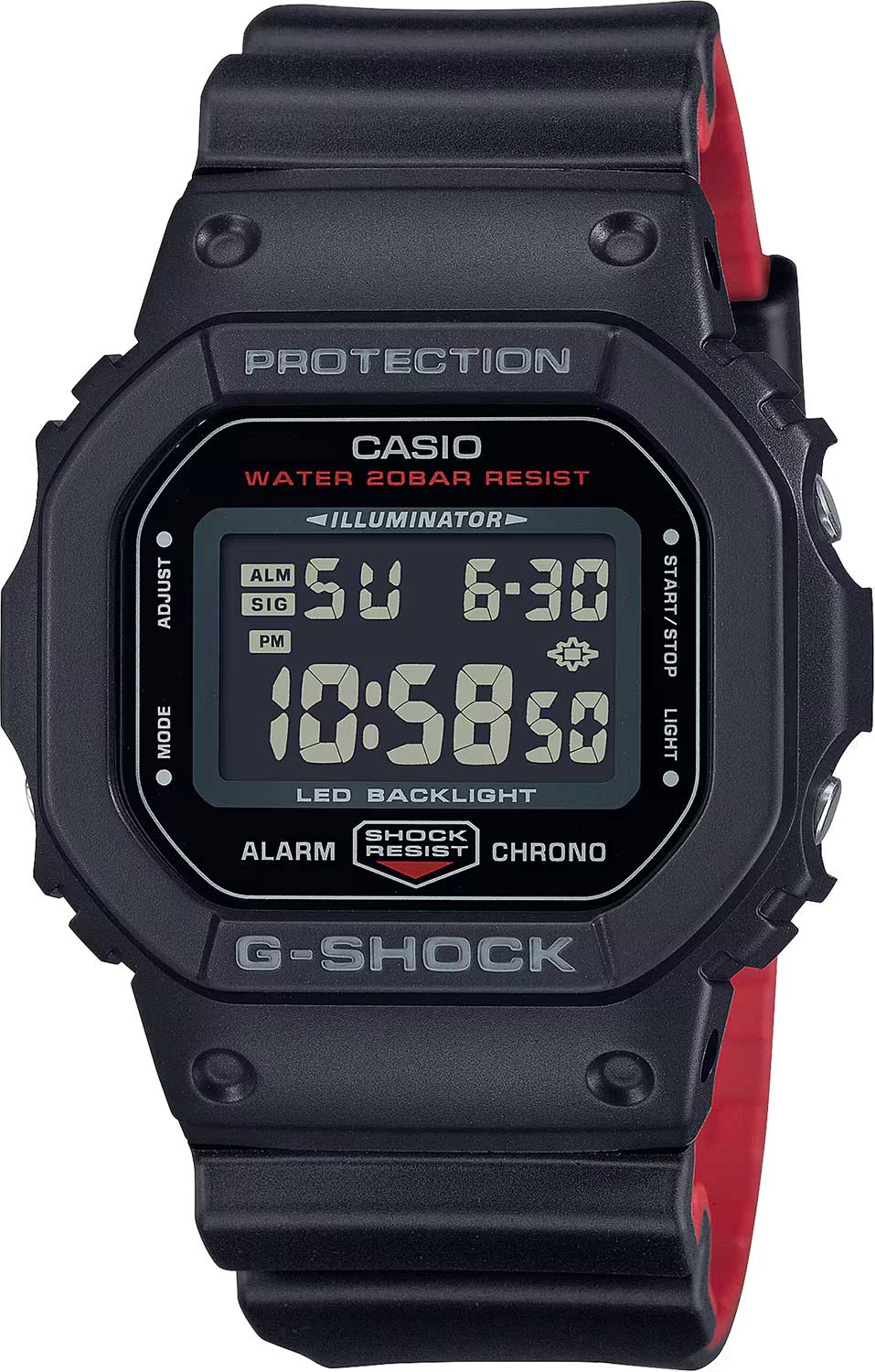 Японские наручные часы Casio G-SHOCK DW-5600UHR-1 с хронографом