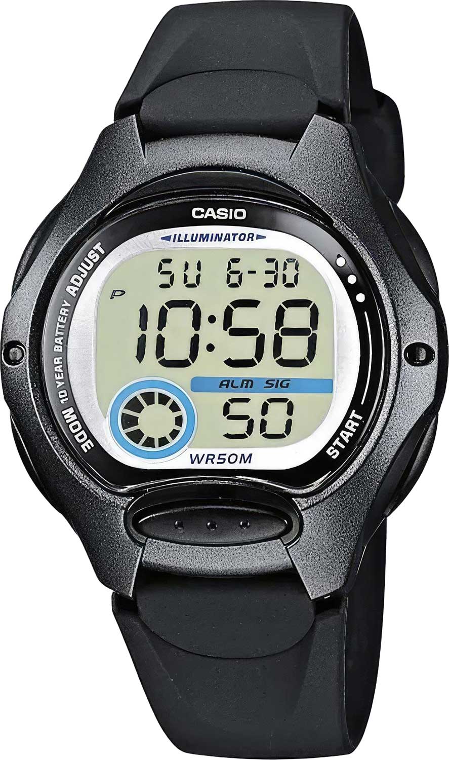 Японские наручные часы Casio Collection LW-200-1BVEG с хронографом