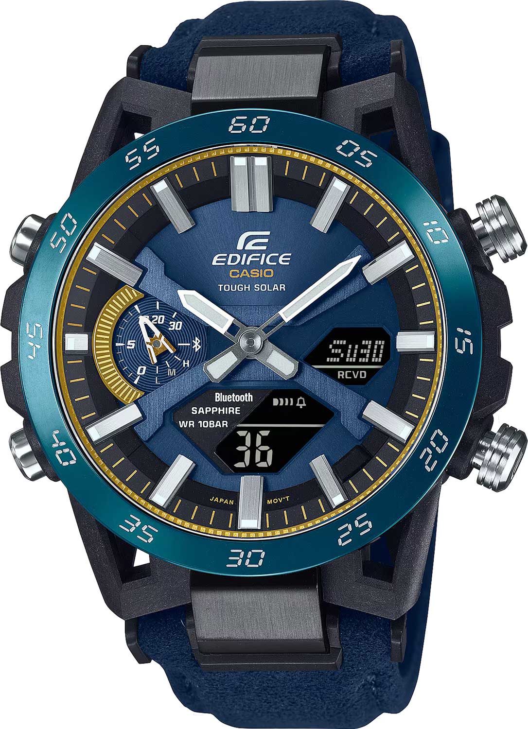 Японские наручные часы Casio Edifice ECB-2000SS-2A с хронографом