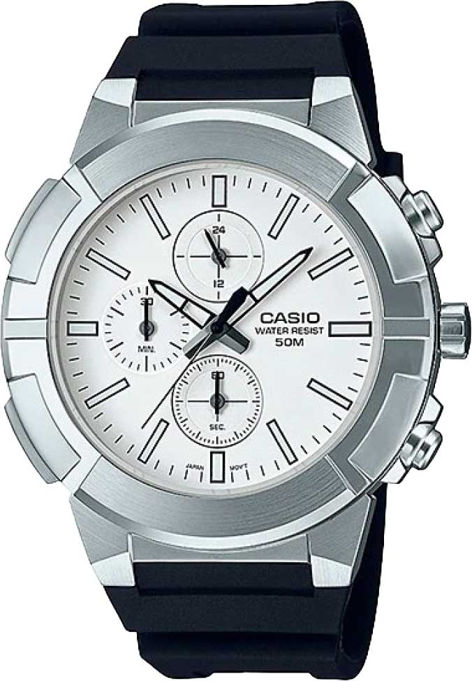 Японские наручные часы Casio Collection MTP-E501-7A с хронографом