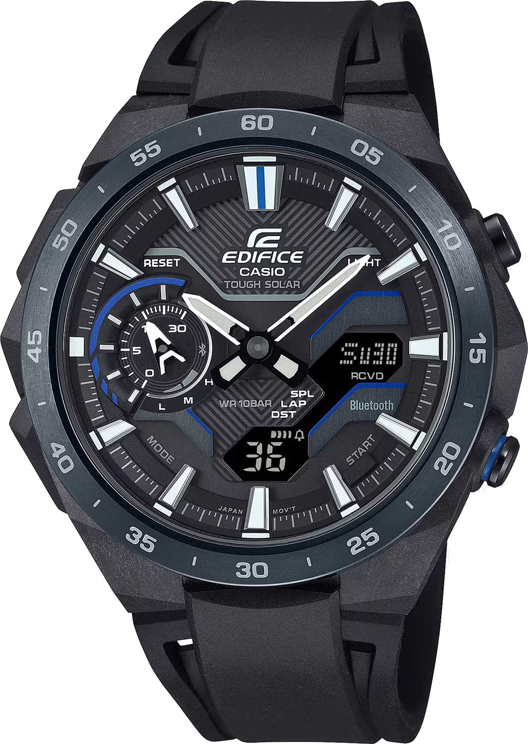 Японские наручные часы Casio Edifice ECB-2200PB-1A с хронографом