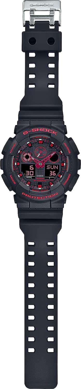 Японские наручные часы Casio G-SHOCK GA-100BNR-1A с хронографом