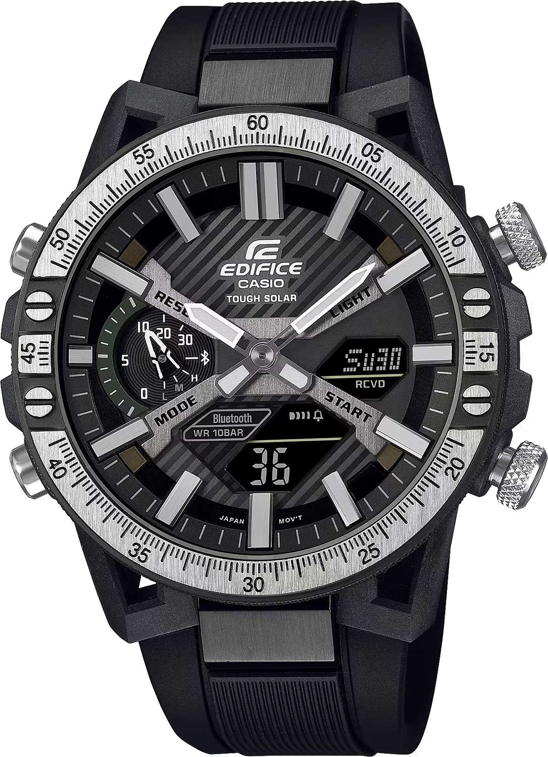 Японские наручные часы Casio Edifice ECB-2000TP-1A с хронографом