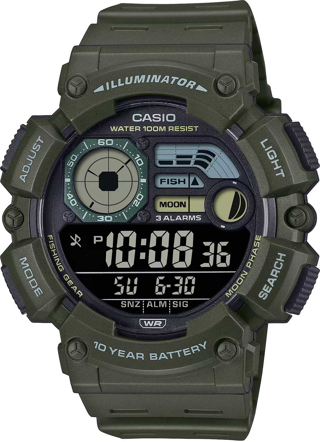 Японские наручные часы Casio Collection WS-1500H-3B с хронографом