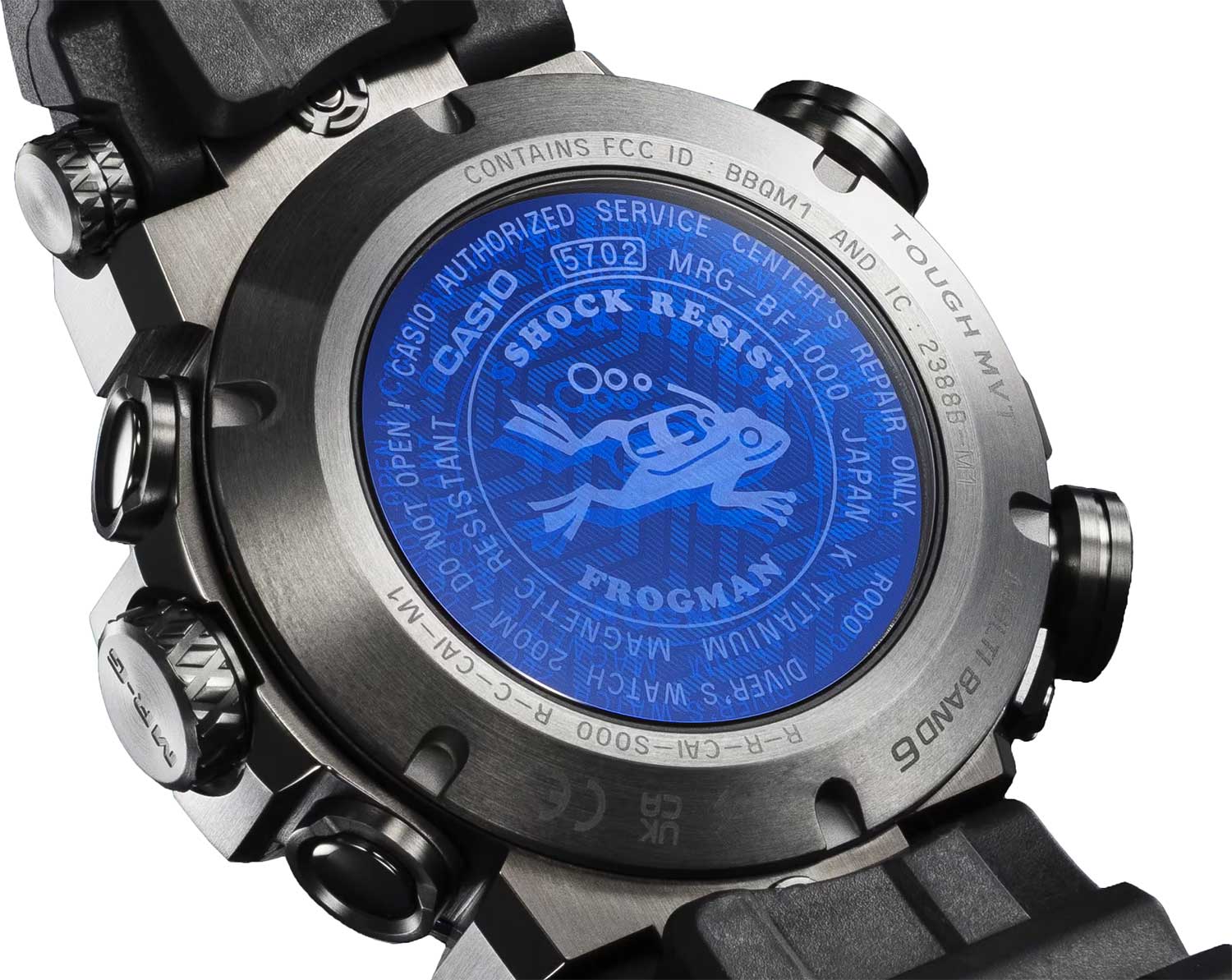 Японские титановые наручные часы Casio G-SHOCK MRG-BF1000R-1A с хронографом