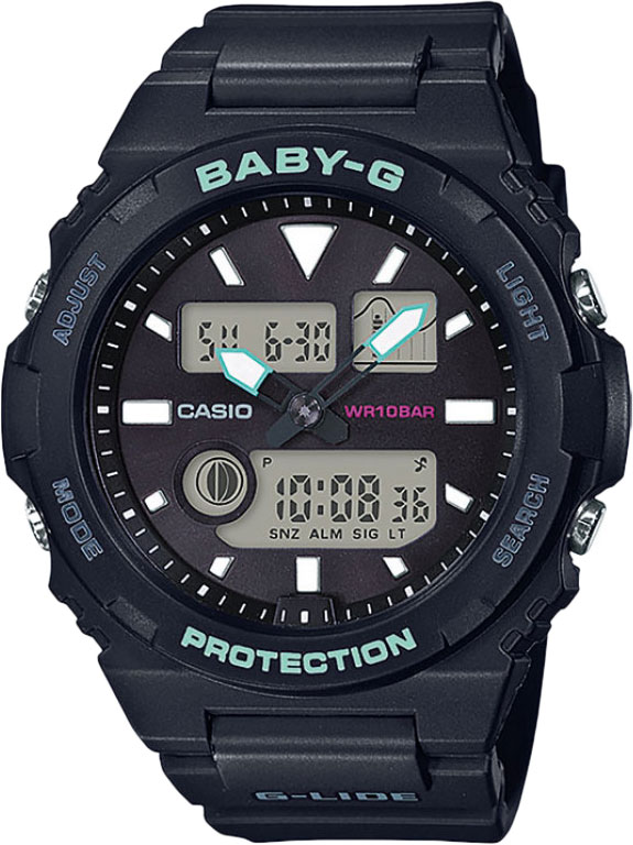 Японские наручные часы Casio Baby-G BAX-100-1AER с хронографом