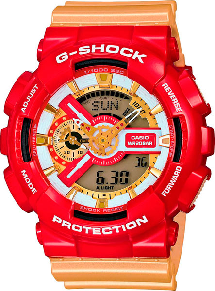 Японские наручные часы Casio G-SHOCK GA-110CS-4A с хронографом