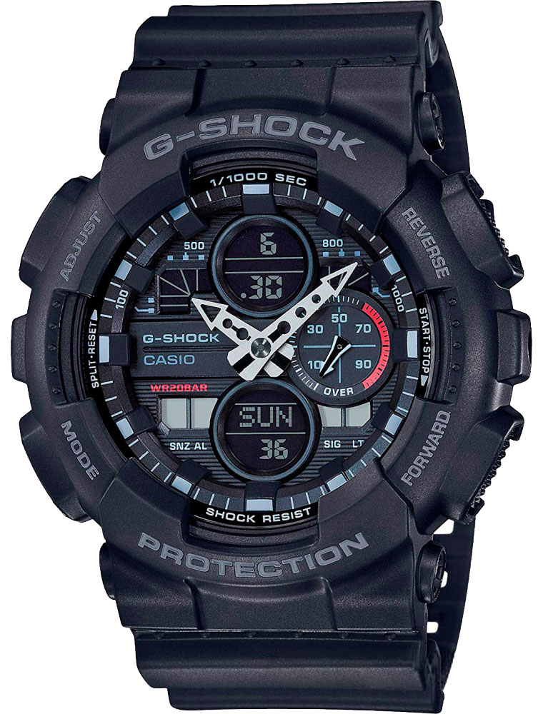 Японские наручные часы Casio G-SHOCK GA-140-1A1ER с хронографом