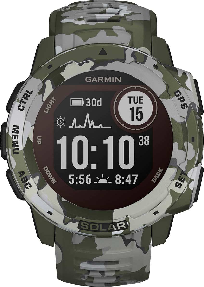 Умные часы Garmin Instinct Solar Camo Edition Lichen Camo GPS 010-02293-06