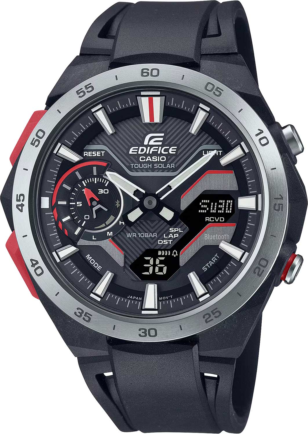 Японские наручные часы Casio Edifice ECB-2200P-1A с хронографом