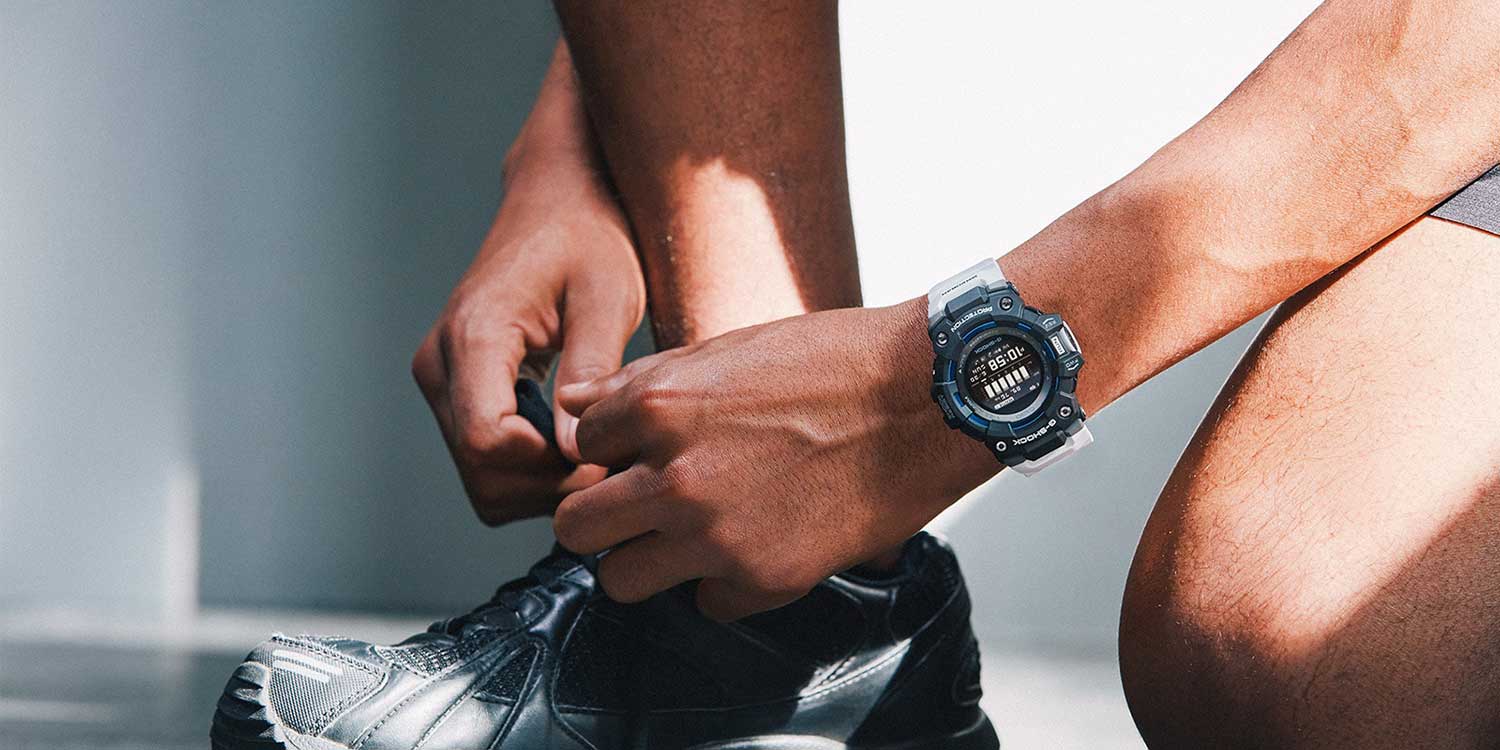 Японские спортивные наручные часы Casio G-SHOCK GBD-100-1A7 с хронографом