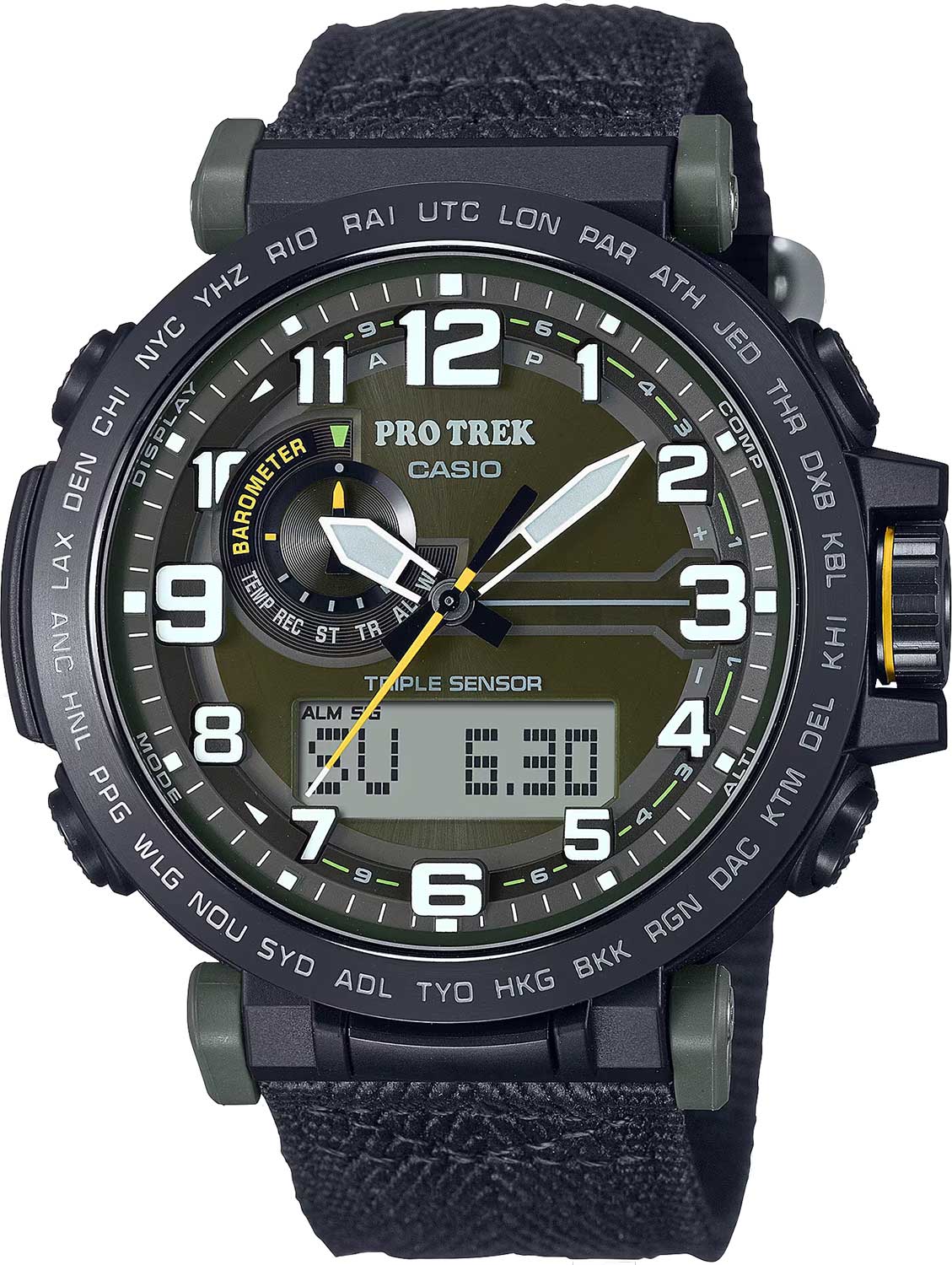 Японские наручные часы Casio Pro Trek PRG-601YB-3 с хронографом