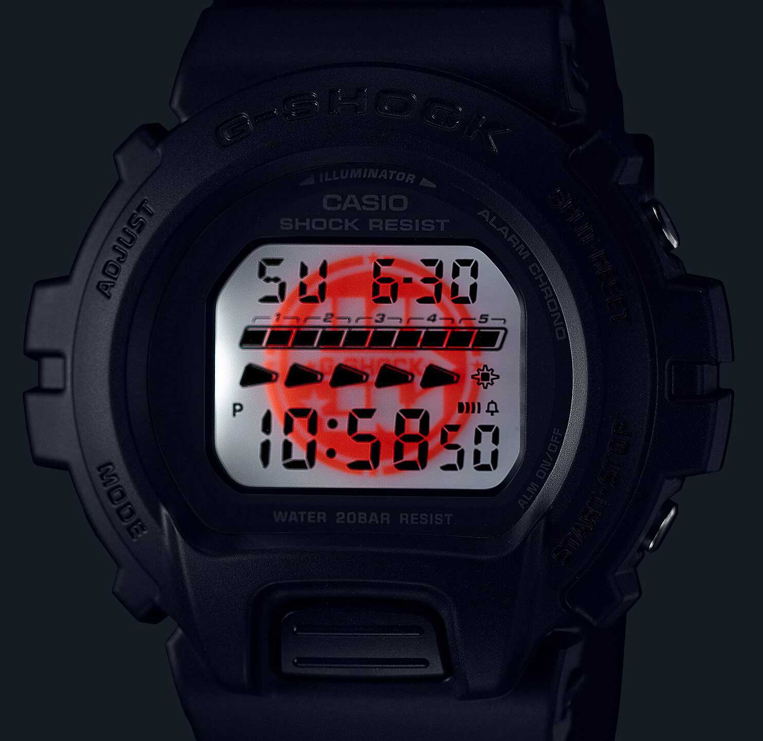 Японские наручные часы Casio G-SHOCK DW-6640RE-1 с хронографом