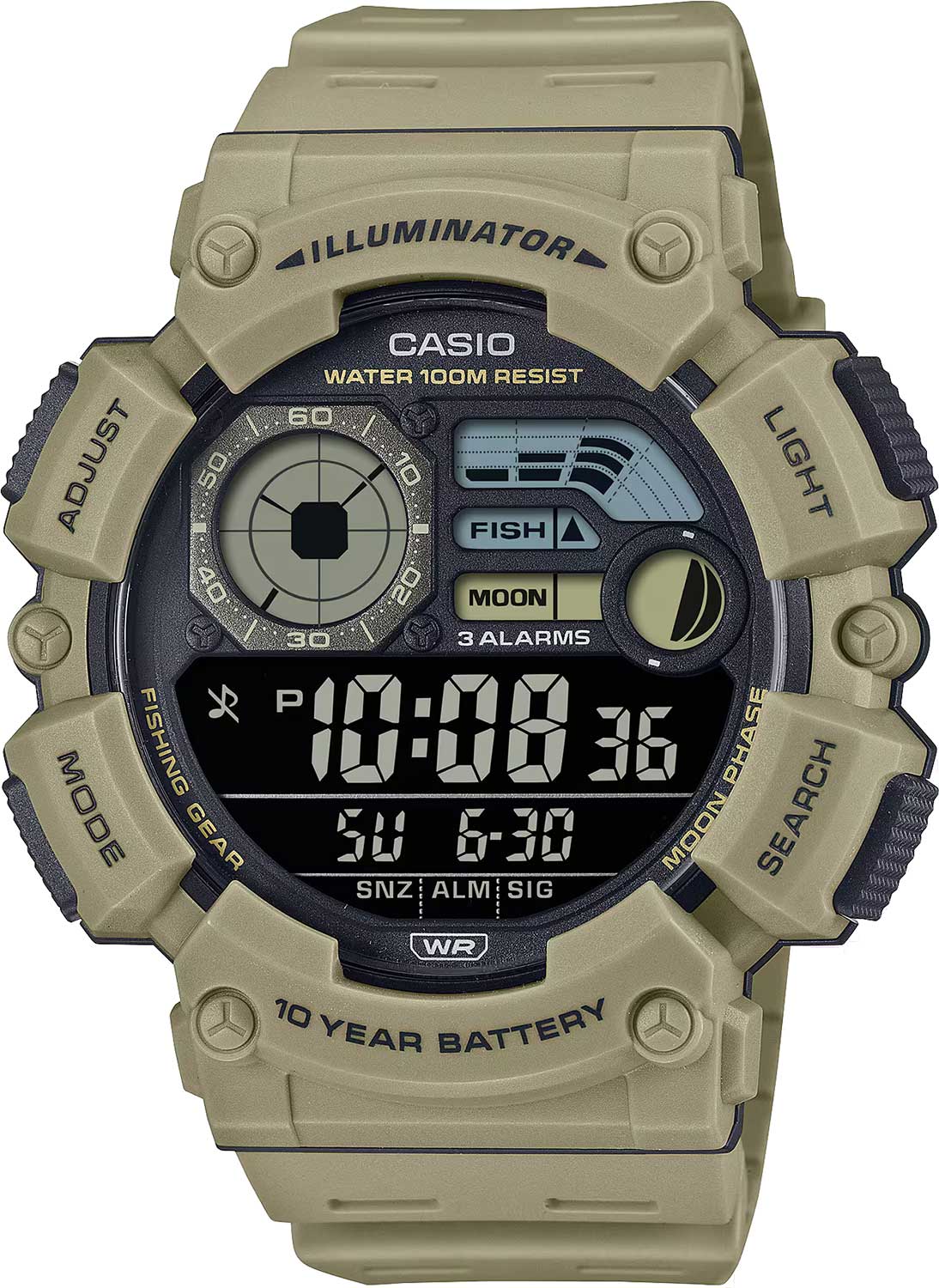 Японские наручные часы Casio Collection WS-1500H-5B с хронографом