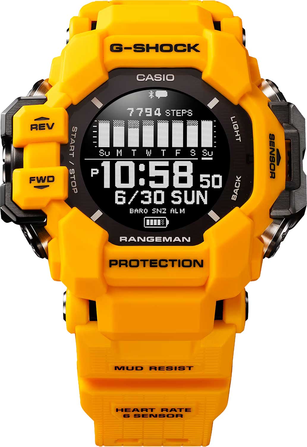 Японские умные часы Casio G-SHOCK GPR-H1000-9E с хронографом