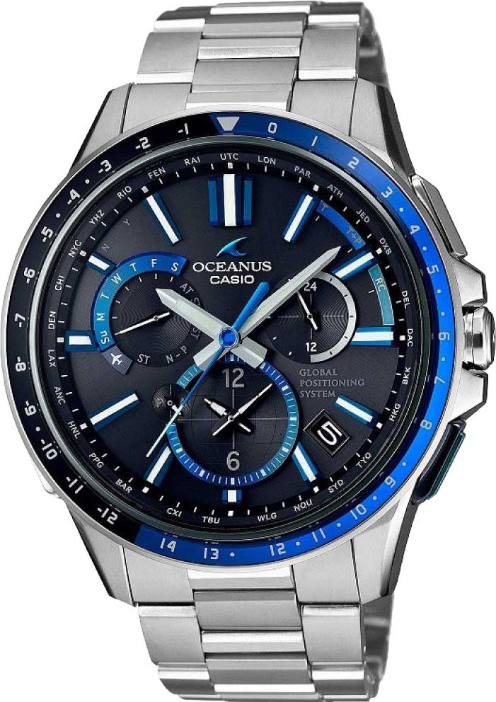 Японские титановые наручные часы Casio Oceanus OCW-G1100-1A с хронографом