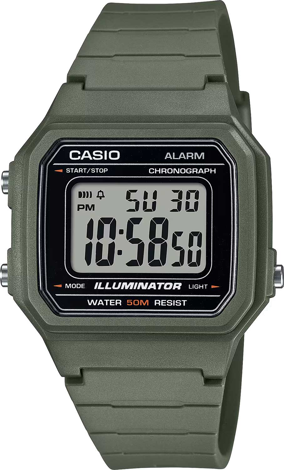 Японские наручные часы Casio Collection W-217H-3A с хронографом