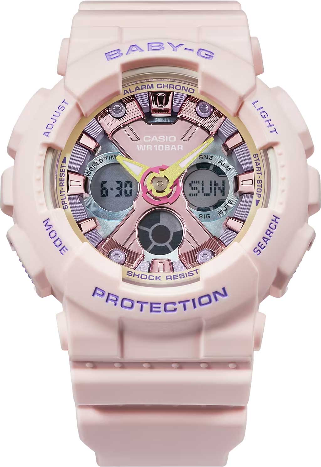 Японские наручные часы Casio Baby-G BA-130PM-4A с хронографом