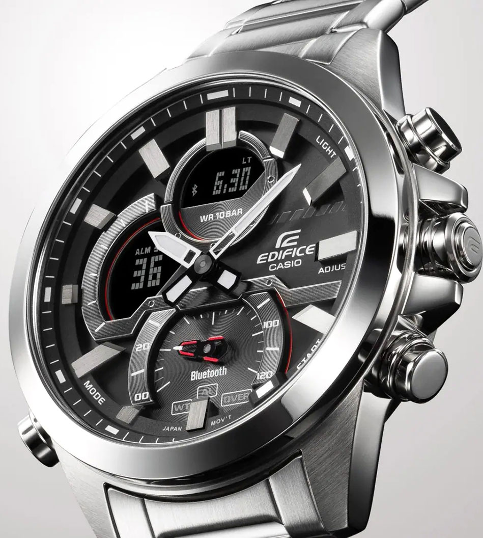 Японские наручные часы Casio Edifice ECB-30D-1AEF с хронографом