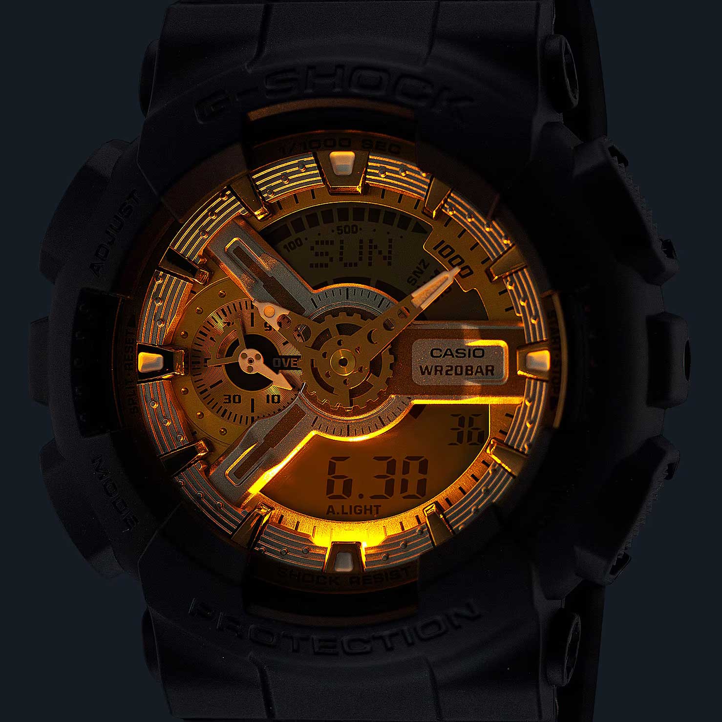 Японские наручные часы Casio G-SHOCK GA-110CD-1A9 с хронографом