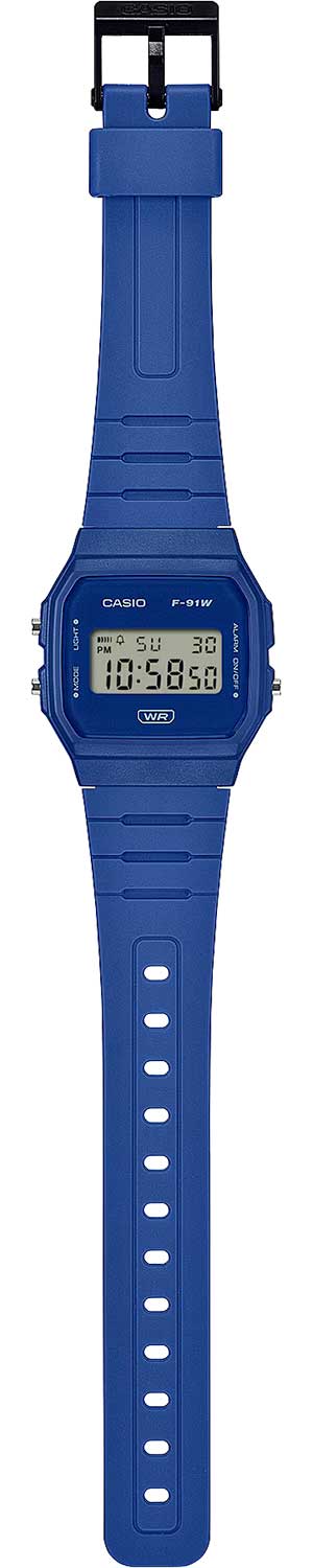 Японские наручные часы Casio Collection F-91WB-2A1 с хронографом