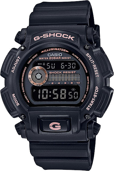 Японские наручные часы Casio G-SHOCK DW-9052GBX-1A4 с хронографом